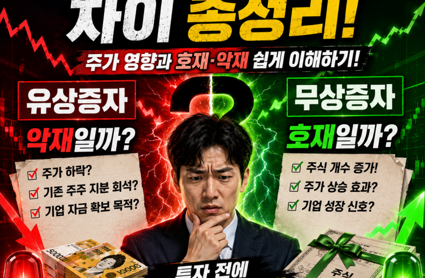유상증자 무상증자 차이