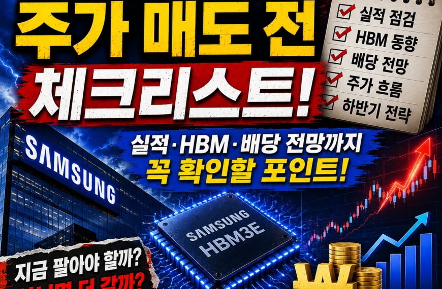 삼성전자 주가 매도 체크리스트