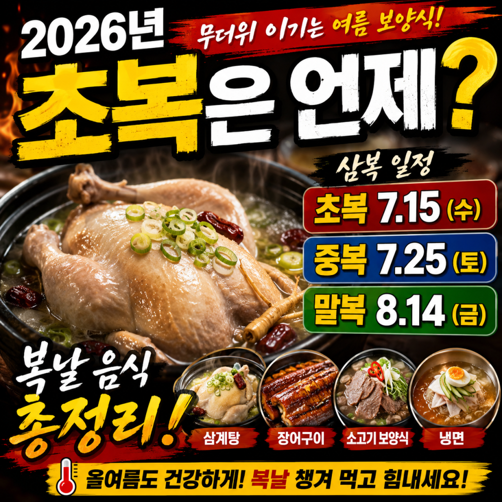 2026년 초복 날짜