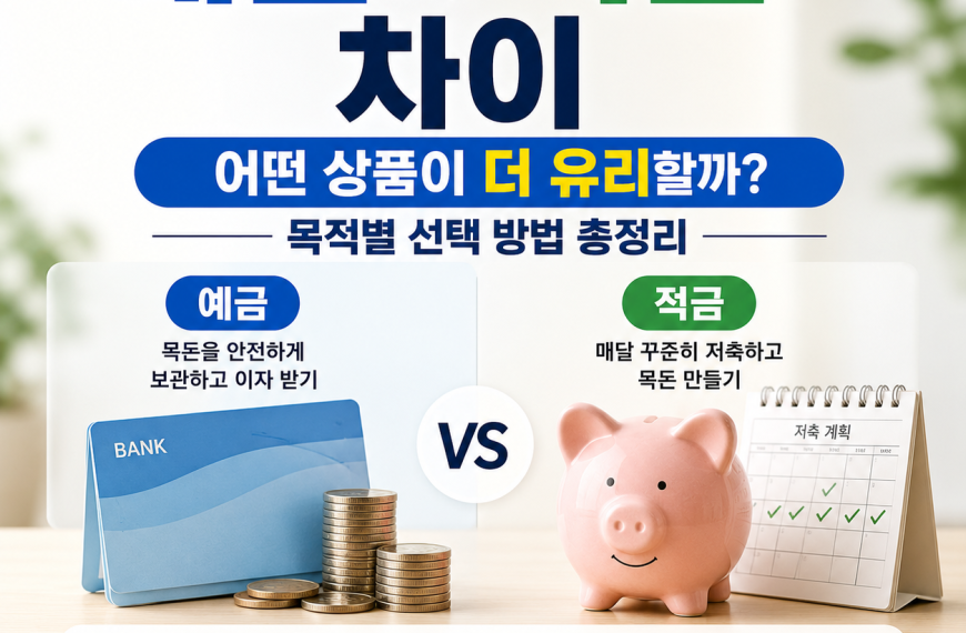 예금과 적금 차이
