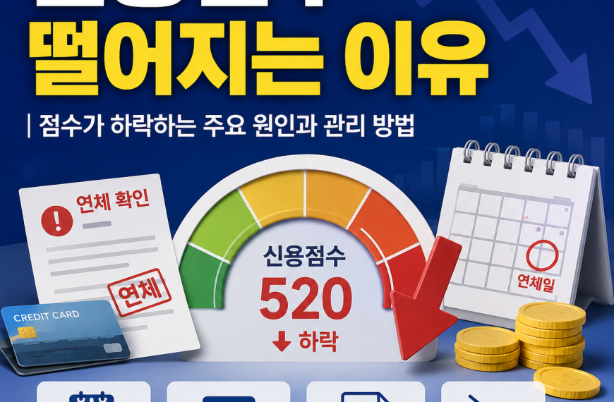 신용점수 떨어지는 이유