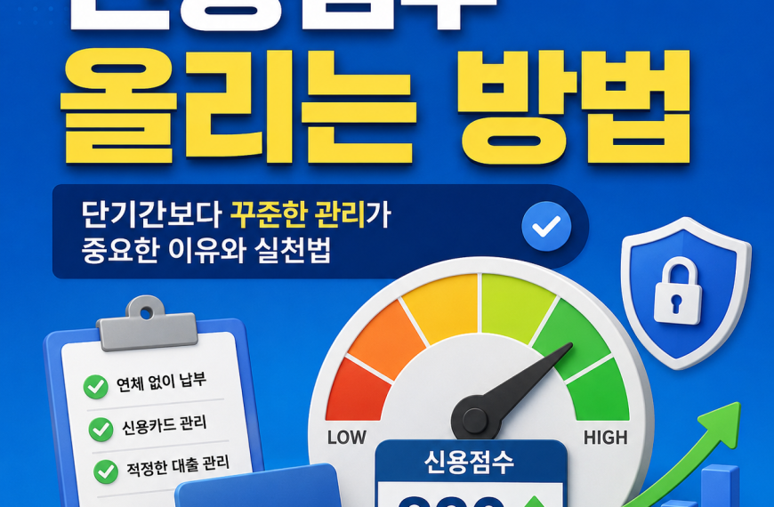신용점수 올리는 방법