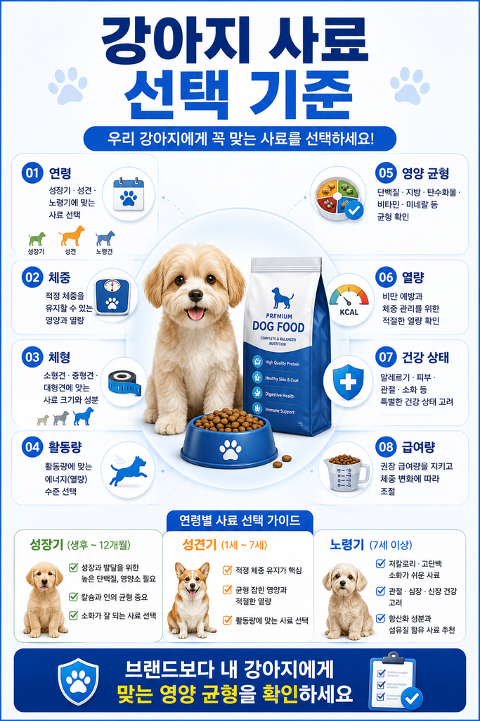 강아지 사료 고르는 방법 1