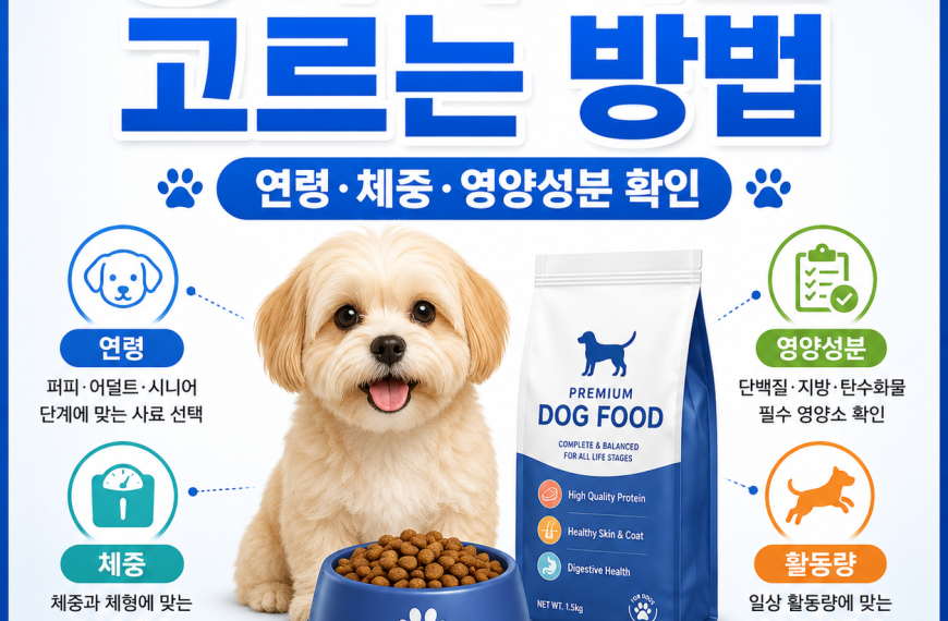 강아지 사료 고르는 방법
