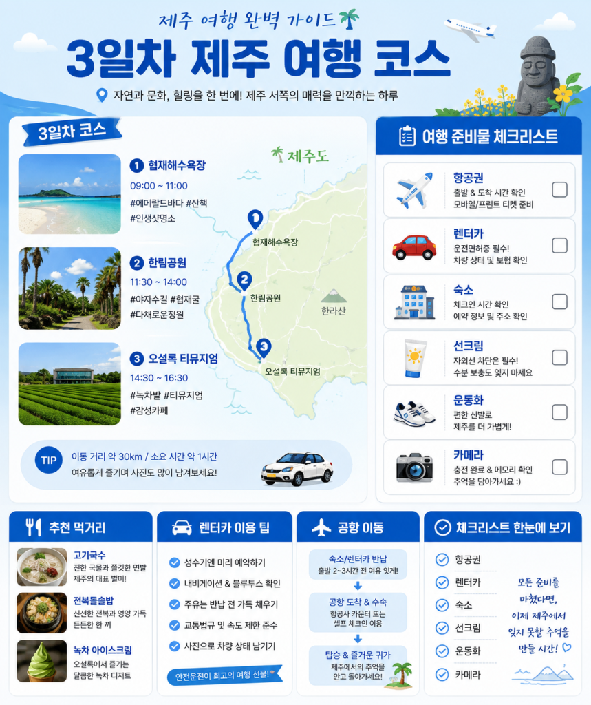 제주도 2박3일 2