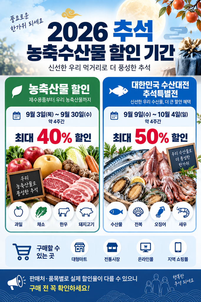 2026 추석 농축수산물 할인 1