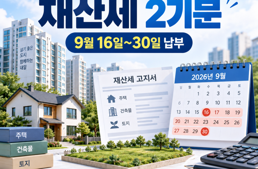 2026년 재산세 2기분