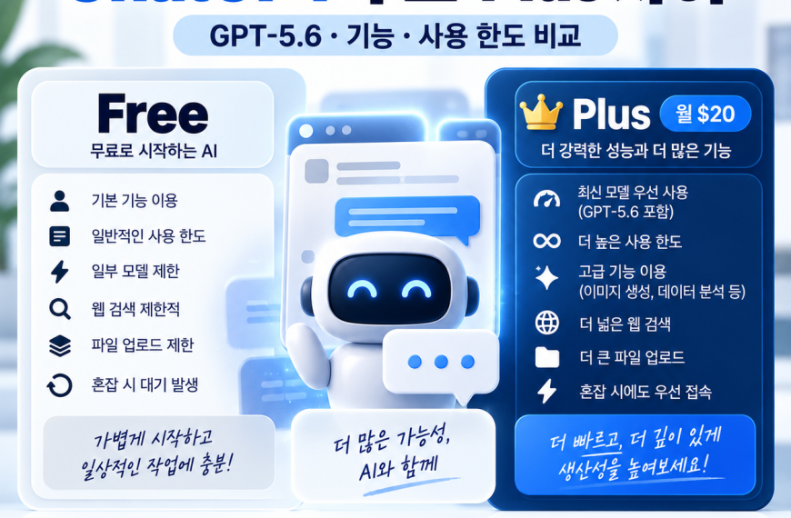 ChatGPT 무료 Plus 차이