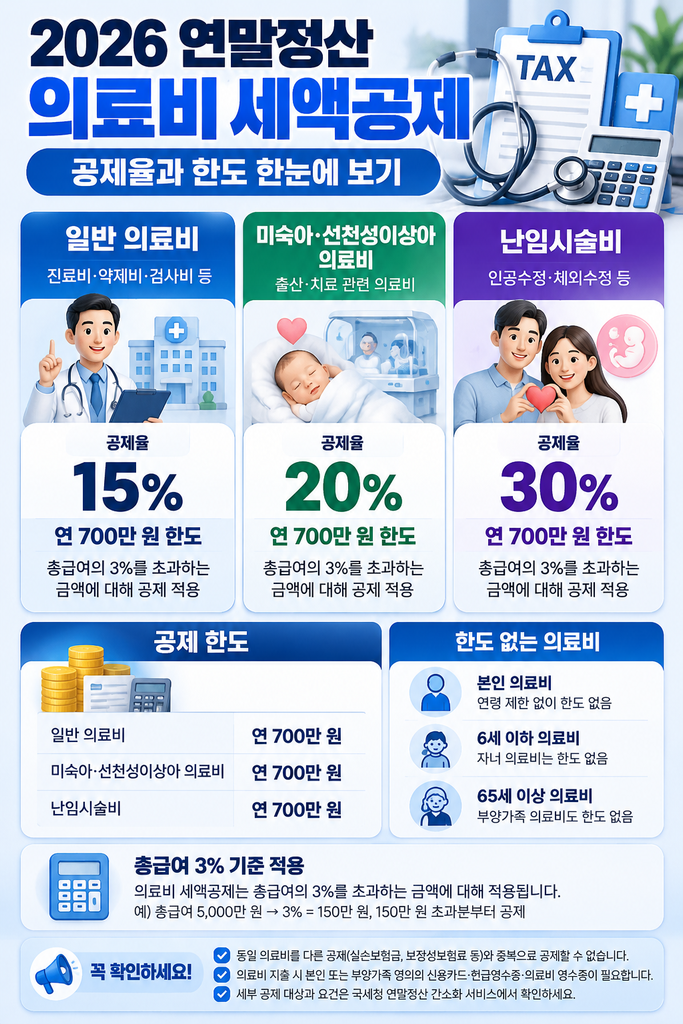 2026 연말정산 의료비 세액공제