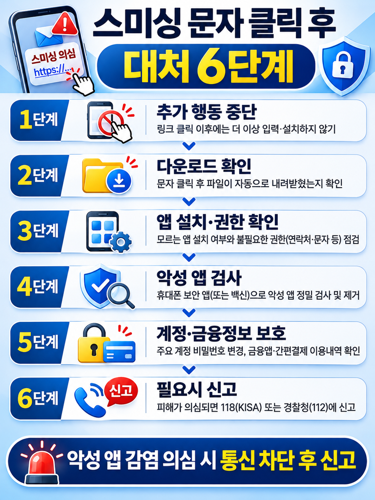 스미싱 클릭 후 대처