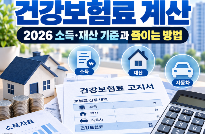 지역가입자 건강보험료 계산 방법