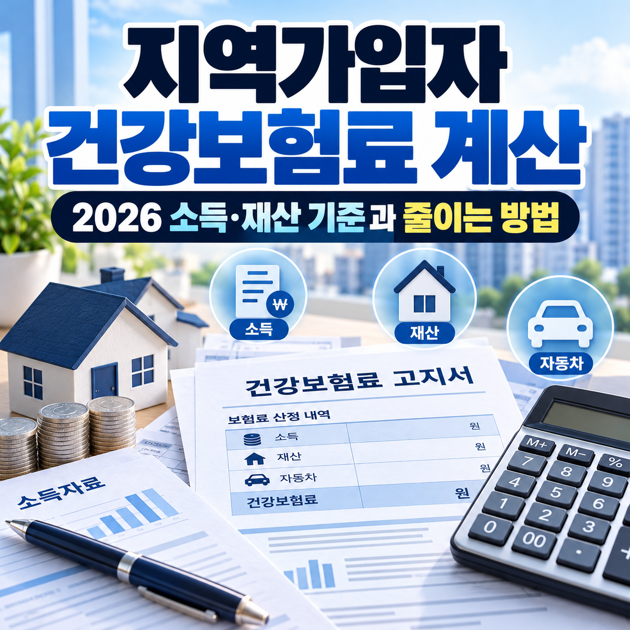 지역가입자 건강보험료 계산 방법