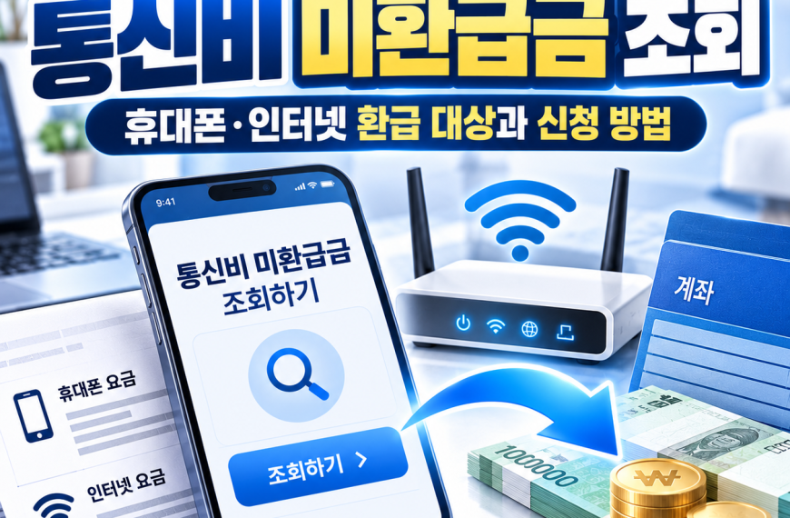 통신비 미환급금 조회