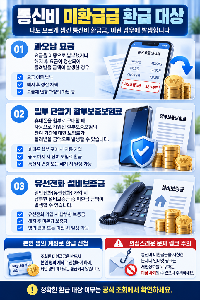 통신비 미환급금 환급 대상 안내